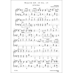 Waltz, Op. 39 No. 15, for 2 Pianos