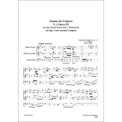 Sonata for 2 Flute and Cello in G major nr.1 op.IX