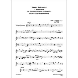 Sonata for 2 Flute and Cello in G major nr.4 op.IX