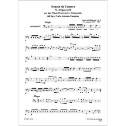 Sonata for 2 Flute and Cello in G major nr.4 op.IX