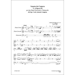 Sonata for 2 Flute and Cello in G major nr.4 op.IX