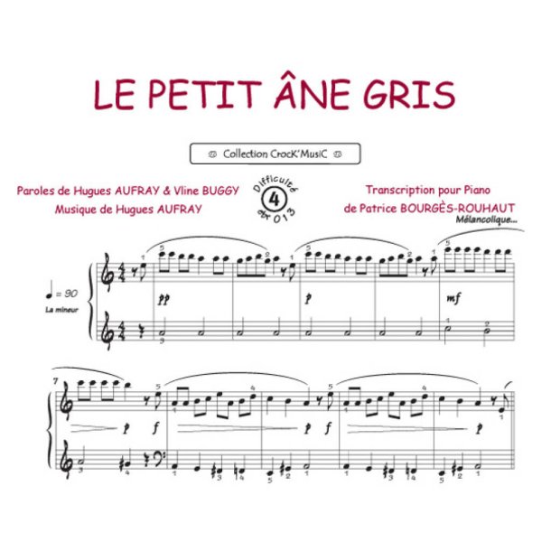 Le petit &acirc;ne gris : Collection Crock'Music