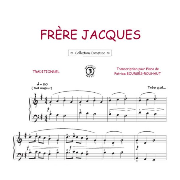 Fr&egrave;re Jacques : Comptine