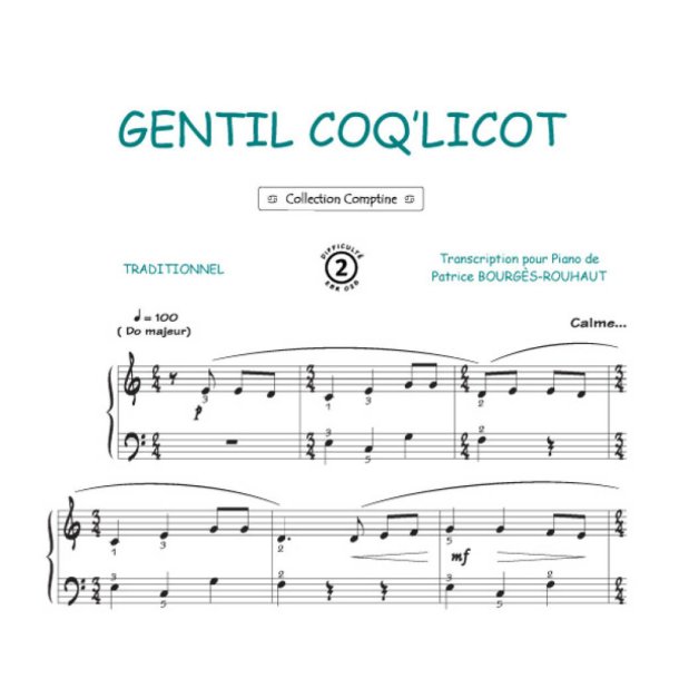 Gentil Coq'licot : Comptine