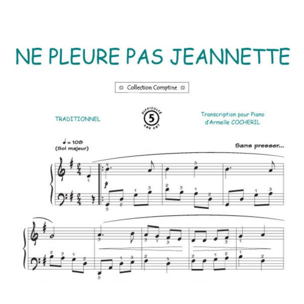 Ne pleure pas Jeannette : Comptine