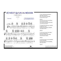 Ce n'est qu'un au revoir : Comptine