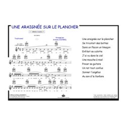 Une araign&eacute;e sur le plancher : Comptine