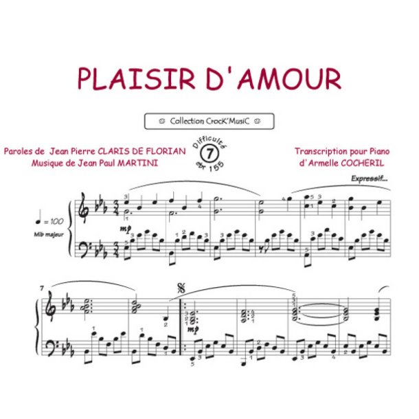 Plaisir d'amour : Collection Crock'Music