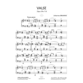 Valse Opus 39 N° 15 : Collection Anacrouse