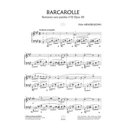Barcarolle N&deg;12 Opus 30 : Collection Anacrouse