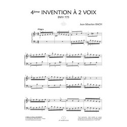 4&egrave;me Invention &agrave; 2 voix BWV 775 : Collection Anacrouse