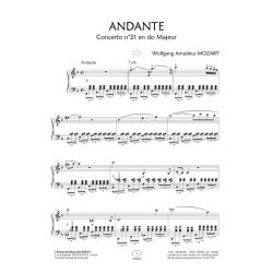 Andante Concerto N&deg;21 K467 : Collection Anacrouse