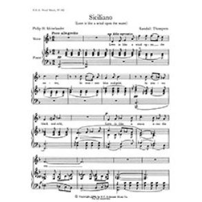 Five Love Songs: No. 4 Siciliano : Love is like a wind upon the water