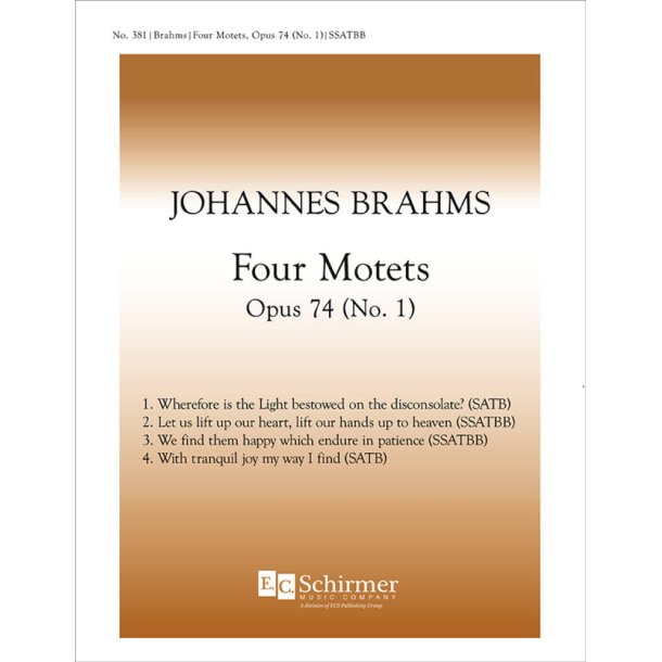 Four Motets, Opus 74 : No. 1