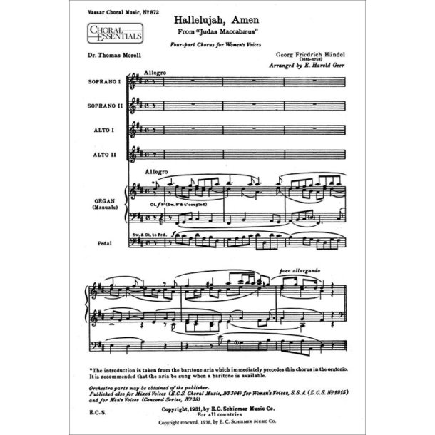 Judas Maccabeus: Hallelujah, Amen