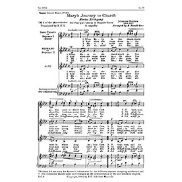 Marienlieder: No. 2 Mary's Journey to Church : Marias Kirchgang