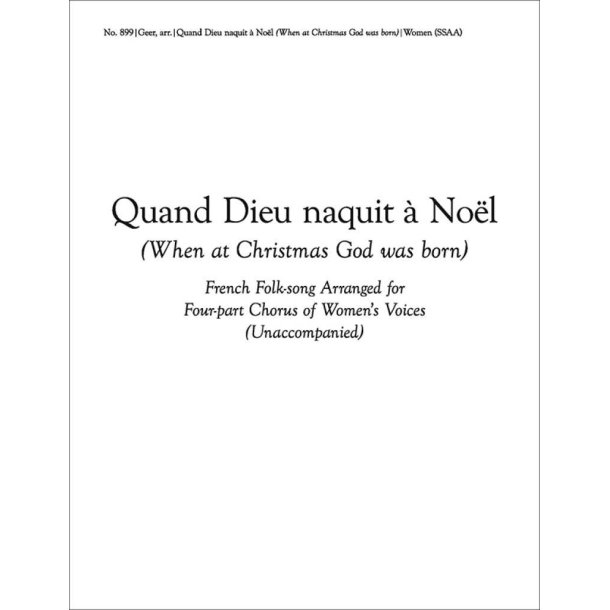When at Christmas : Quand Dieu naquit a Noel