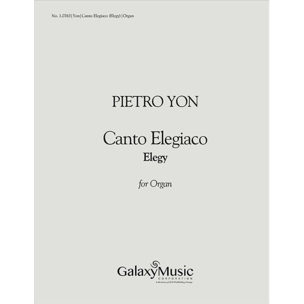 Canto Elegiaco : Elegy