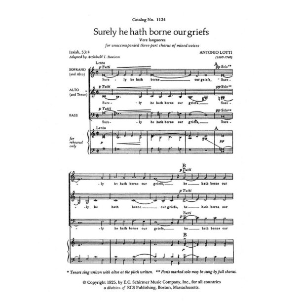 Surely He Hath Borne Our Griefs