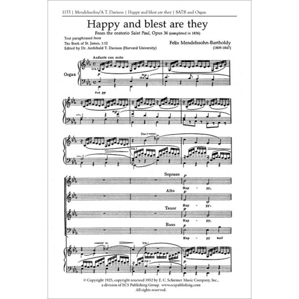 St. Paul: Happy and Blest are They