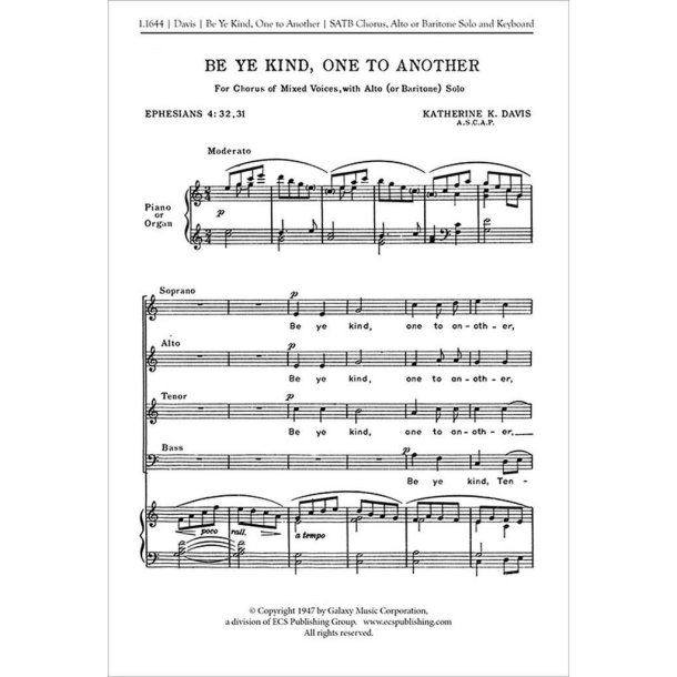 Be Ye Kind, One to Another