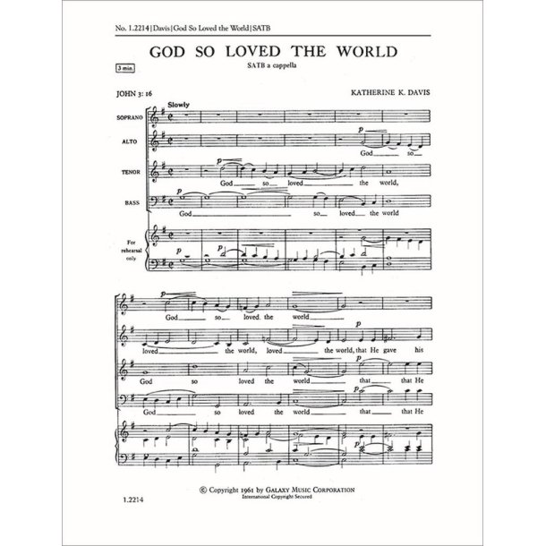 God So Loved The World