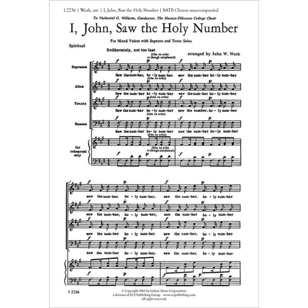 I, John, Saw the Holy Number