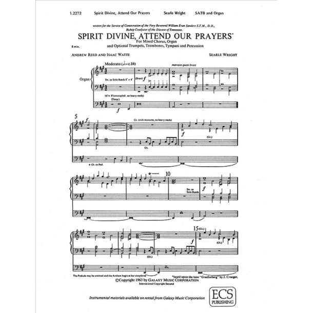 Spirit Divine, Attend Our Prayers