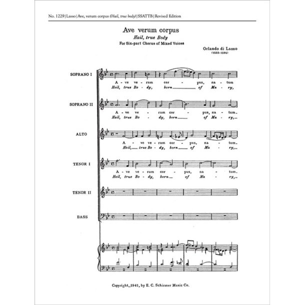 Ave verum Corpus : Hail, true body