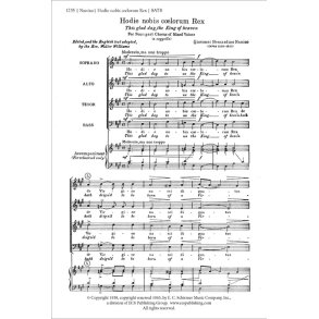 The Hodie Nobis Coelorum Rex : This glad day King of heaven