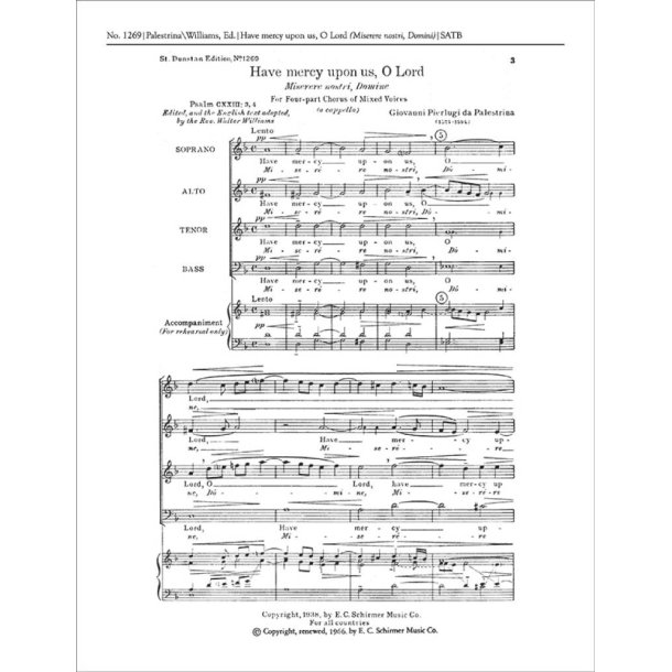 Have Mercy Upon Us : Miserere nostri, Domine