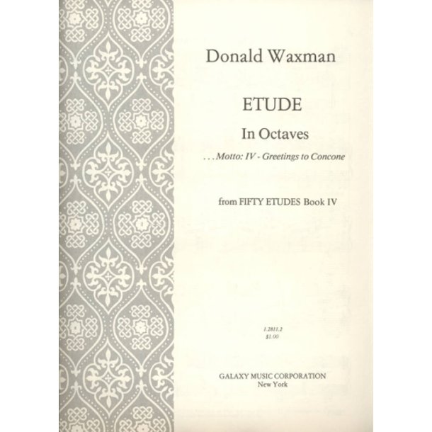 Etude No. 40: Octave Scales : Motto: IV Greetings to Concone