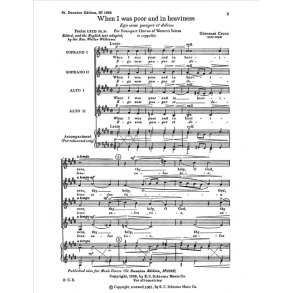 When I Was Poor and in Heaviness : Ego sum pauper