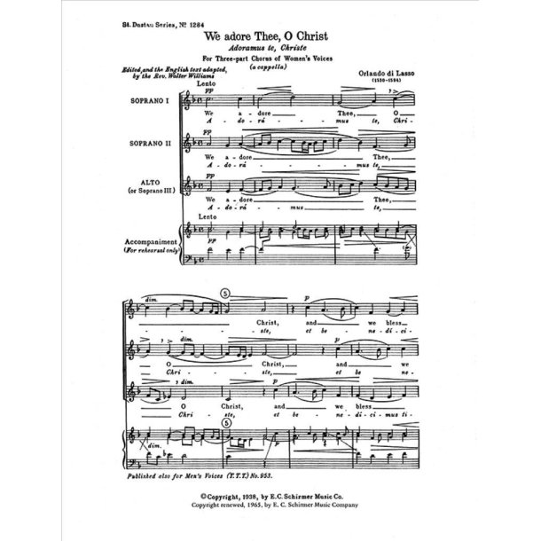 Adoramus te, Christe : We adore thee, O Christ