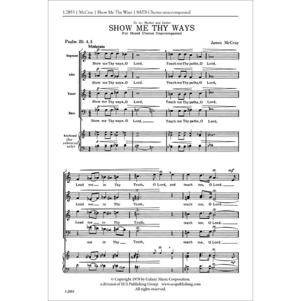 Show Me Thy Ways