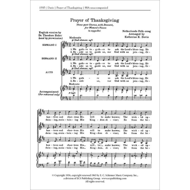 Prayer of Thankgiving