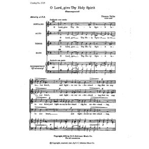 O Lord, Give Thy Holy Spirit