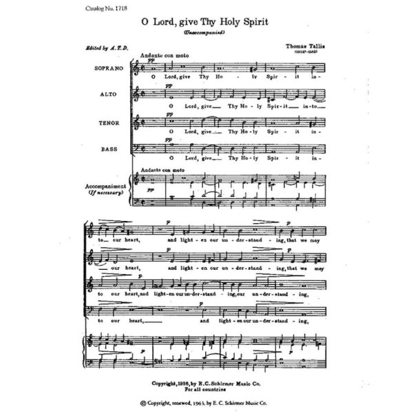 O Lord, Give Thy Holy Spirit