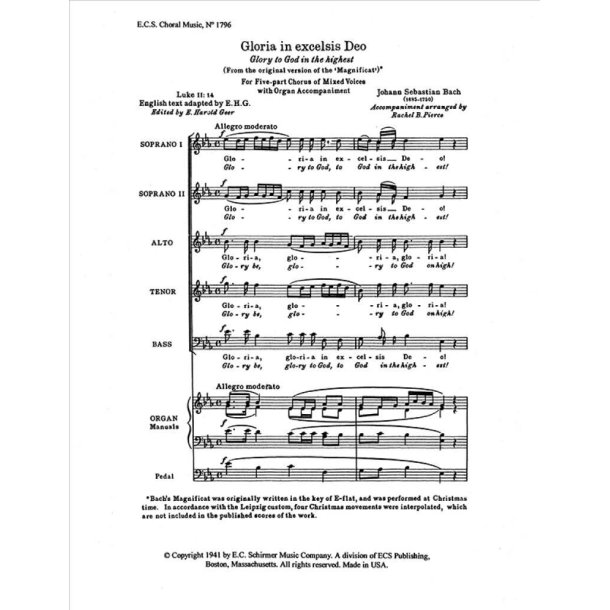 Magnificat: Gloria in Excelsis Deo : Glory to God in the Highest