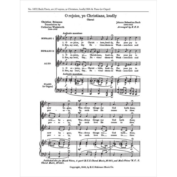 O Rejoice, Ye Christians Loudly, BWV 40