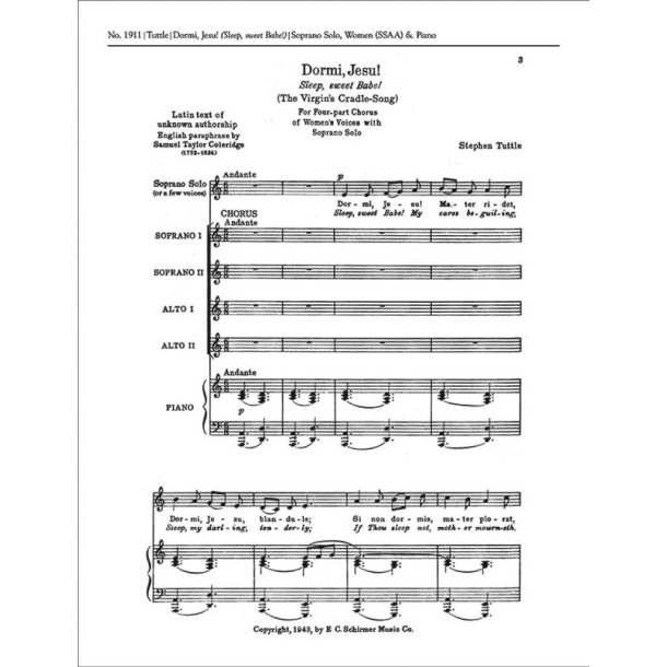 The Virgin's Cradle-Song : Dormi Jesu