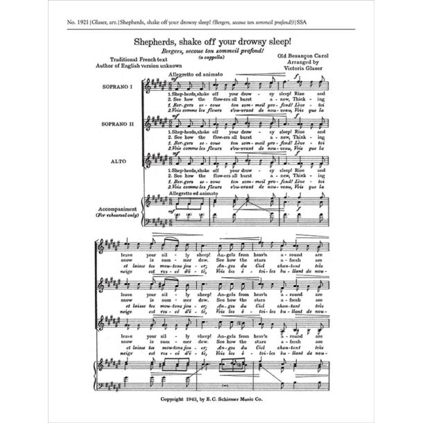 Shepherds, Shake Off Your Drowsy Sleep : Bergers, secoue ton sommeil profond