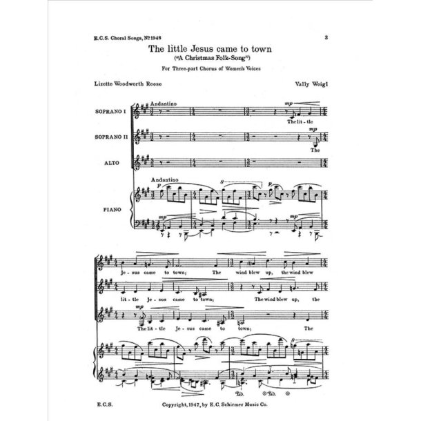 A Christmas Folk-Song : The Little Jesus Came to Town