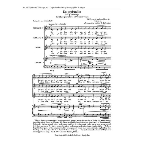 De Profundis : Out of the Deep