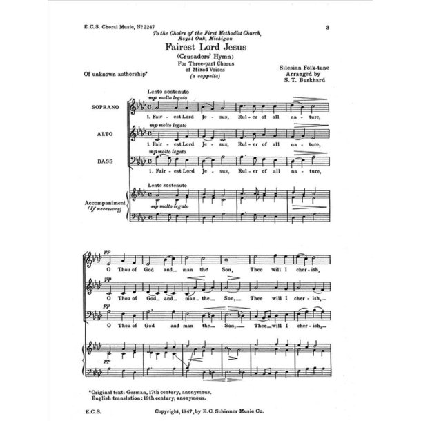 Fairest Lord Jesus : Crusader's Hymn