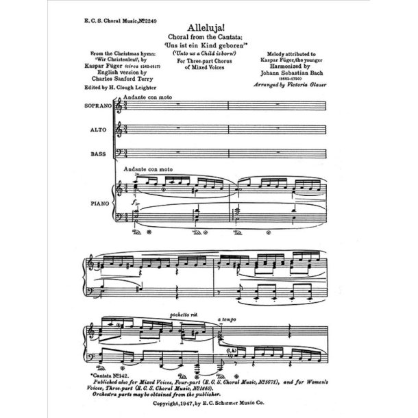 Uns ist ein Kind geboren : Alleluia! gelobet sei Gott