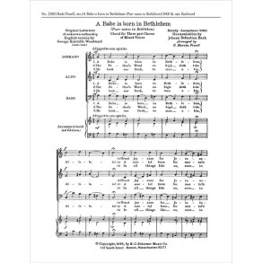 A Babe Is Born in Bethlehem, BWV 65