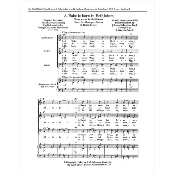 A Babe Is Born in Bethlehem, BWV 65
