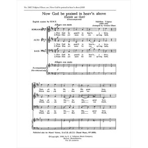 Now God Be Praised in Heav'n Above