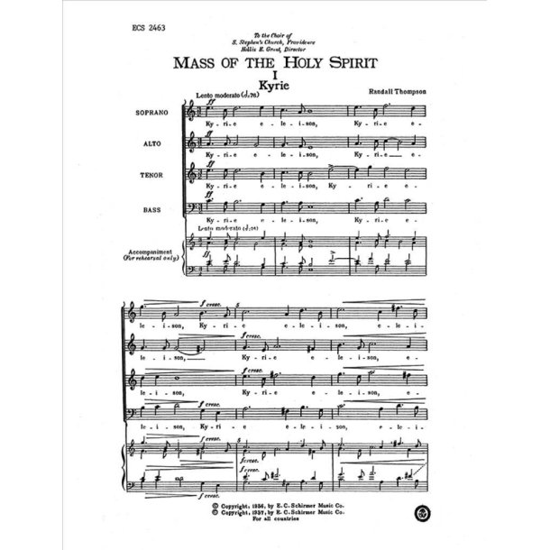 Mass of the Holy Spirit: No. 1. Kyrie